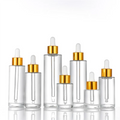 18/410 Aluminum Shiny Gold Dropper Bottle Glass Essential Oil & Cosmetic Packaging Industrial Use