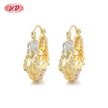 Wholesale Earrings  Women Bijouterie  Hoop 18K Gold Plated Earrings Wholesale Fashion Jewelry for Joyeria Laminated Gold Jewelry