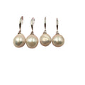 925 Sterling Silver 9-10 mm Baroque Freshwater Pearl Drop Earring New Design Bohemian for Party Wedding Engagement Great Gift