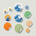 XJY Custom Uv Proof Ink Printing Die Cut Round Stickers Sheets Personalized Design Label Destructible Vinyl Sticker