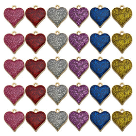 Mini Lovely Heart Pendant Charm Beautiful Cute Designer Alloy for Bracelets Earrings Necklace Bulk Resin Heart Charm for Making