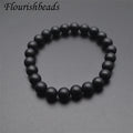 DIY Handmade for Men Women Special Gift Natural Gemstone 8mm Healing Stone Matte Onyx Elastic Line Stretch Bracelet