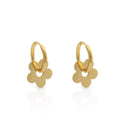 Chris April in Stock 316L Stainless Steel Vintage Flower Charms huggies Hoop Earrings