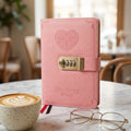 Stock Creativity Lock Password Book Retro Notebook Travel School Girl Gift Journal Business Planner Vintage Personal Heart Diary