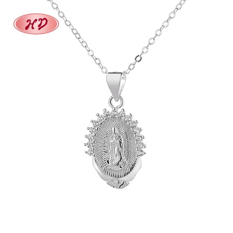 Elegant Ladies Custom Minimalist Ellipse Shape 925 Sterling Silver Jewelry Necklace for Women
