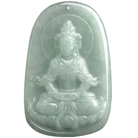 Certified Myanmar Jadeite Guanyin Eight Patron Saint Jade Pendant Pendant Jade Crafts Factory Wholesale