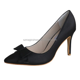 Customized Heel Navy Blue Shoes Woman