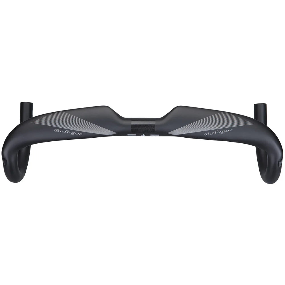 Iron Donkey CB-03 All Carbon Fiber Curved Bending Handlebar for Road Bikes-300g Lightweight Black