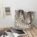 New Fashionable Vintage Bandana Tote Handbag PU Handle Custom Design Lady Canvas Bags Travel Promotional Gifts Custom Logo