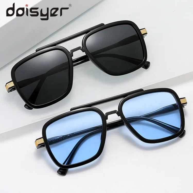 DOISYER 2026 Unisex Sunglasses New Arrival Black Square Frame Trendy Bulk Glasses for Men and Women with UV400 Lenses