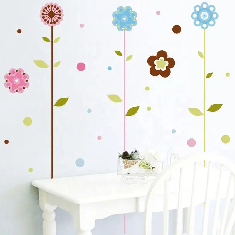 Sunflower Design Home Decor Peel and Stick Reusable Wall Sticker Removable Vinyl PVC Decals Stickers for Bathroom and Kitchen