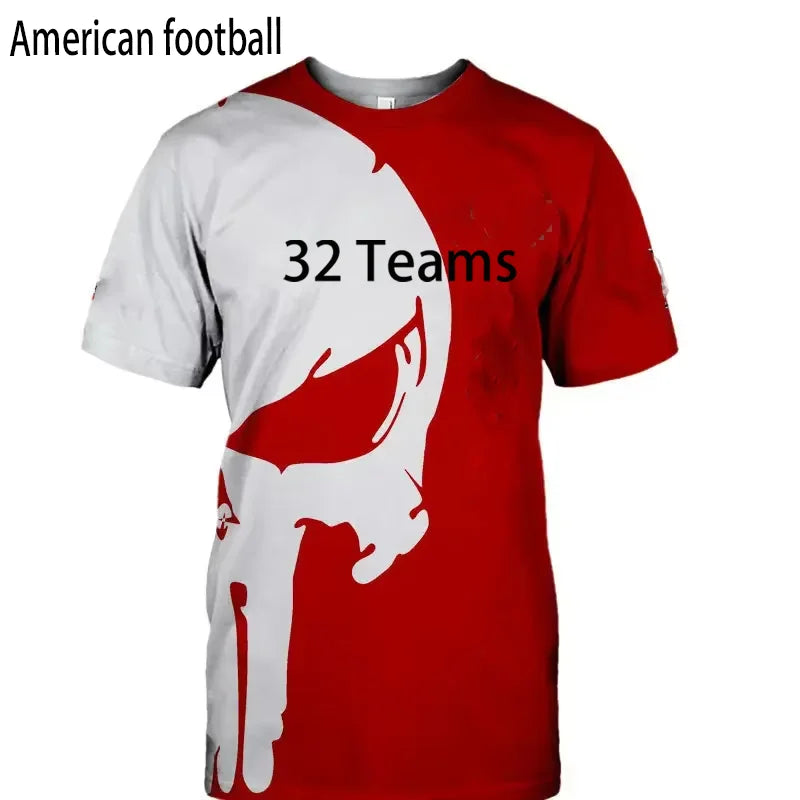 Men Football Jersey Sudadera Custom 100% Polyester t Shirt Men's Fashion Sport Round Neck American Football Short Sleeve Shirt