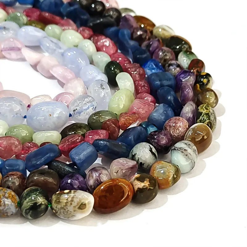 Natural Amethyst Gemstone Energy Cured 5-8mm Round Shape Stone Beads for Jewelry Making for Necklaces