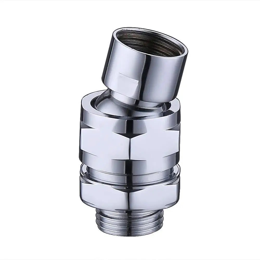 Adjustable Brass Ball Joint Swivel Shower Head Adapter with Filter Pressurized Feature Brushed Finish ABS Application for Hotels