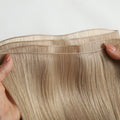 Factory Double Drawn Virgin Raw Natural Brazilian Straight Remy Hand Tied Hair Extension Geunis Weft 613 Blonde 100% Human Hair