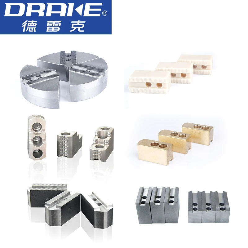 DRAKE 3 Jaw Lathe Chuck Front-load Pneumatic Collet Chuck Pneumatic Collet Chuck for Numerical Control Lathe Soft Jaws
