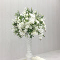 GNW 2024 New Artificial Silk Floral Flower Wedding Blue Rose Flower Fluffy Feather Decorative Flower Table Centerpiece