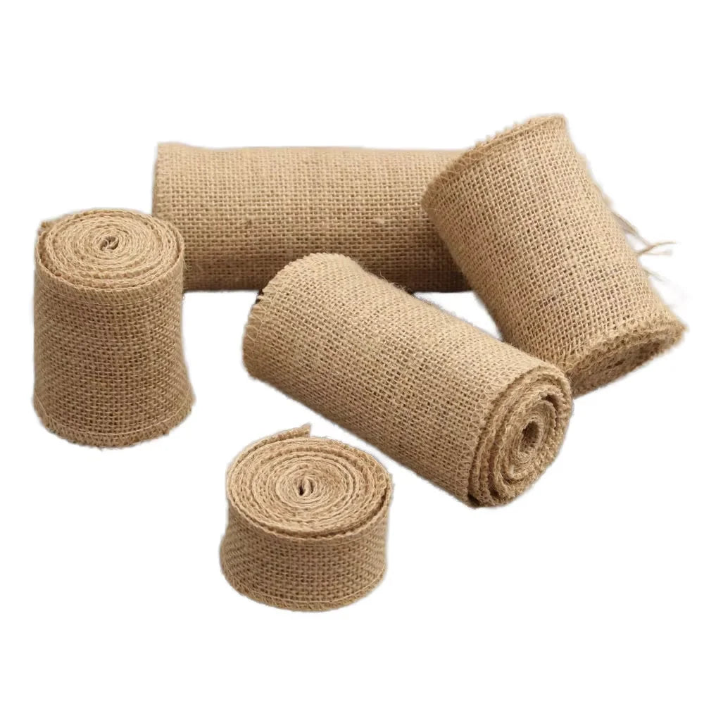 Burlap Table Runner No Fray Burlap Runner Fabric with Overlocked and Sewn Edges for Rustic Wedding and Crafts