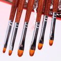 BIN 2025 Professional Red Wooden Handle Nail Art Round Head Nail Art Brush