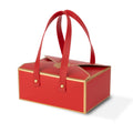 Custom Luxury Kraft Paper Bakery Boxes with Faux Leather Handle Gift Box for Cookies Jewelry Chocolate & Candy Giving