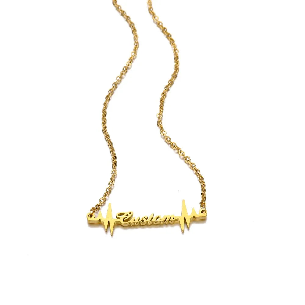 Stainless Steel 18k Gold Plated Arabic Name Necklace for Men Women Gift