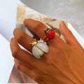 2025 New Styles 18k Gold-Plated Diamond Trendy Cross-Border Manufacturer Batch Trendy Fashion Ring