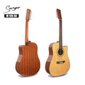 Right Handed Dreadnought Guitar Spruce Top Sapele Body Cutaway12 String Guitar Acoustic-electric