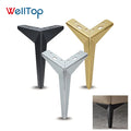 03.108 Modern Triangle Metal Furniture Legs Gold Color for Hotel and Kitchen Use Sofa and Cabinet Replacement