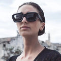 Retro Flat Top Women Sunglasses Square Frame Gradient Sun Glasses Men Shades Eyewear Female Lady Custom LOGO Wholesale KD86606