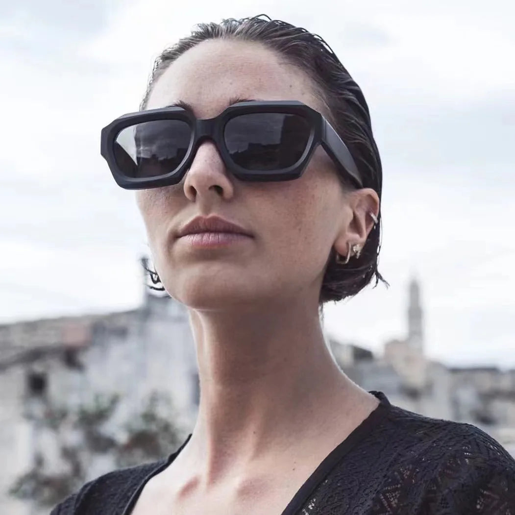 Retro Flat Top Women Sunglasses Square Frame Gradient Sun Glasses Men Shades Eyewear Female Lady Custom LOGO Wholesale KD86606
