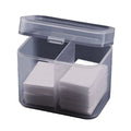 1PC Nail Art Plastic Clear Organizer Container Remover Cleaning Cotton Makeup Cotton Pad Accessories Storage Tool Case Container
