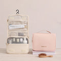 Travel Hanging Organizer Makeup Bag with Zipper Closure Fashionable Beauty Cosmetics Pouch for Storage and Organization