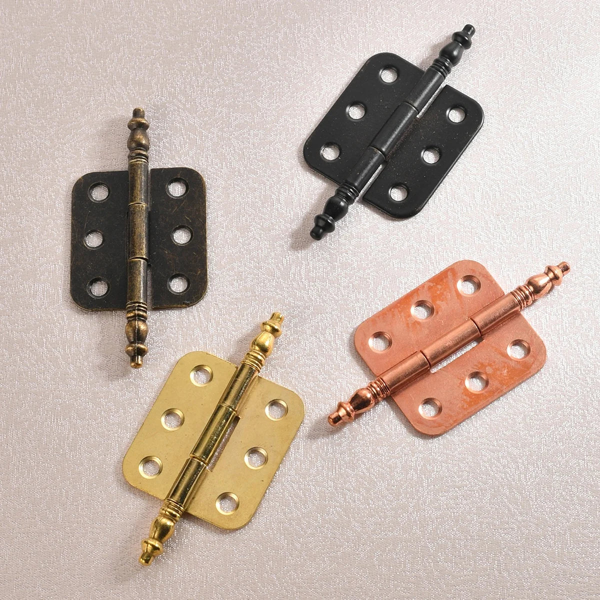 Elegant Iron Industrial Soft Close Furniture Hinges 6 Holes for Apartment Kitchen Living Room Cabinet Doors Home Decor Hardware
