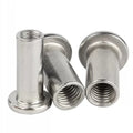 18-8 Stainless Steel Hex Socket Flat Head Sleeve Barrel Nut With Round Head Furniture Nuts M2 M3 M4 M5 M6 M8 M10