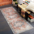 Non Slip Area Rugs Oriental Carpet Living Room Vintage Medallion Machine Washable Runner Rug