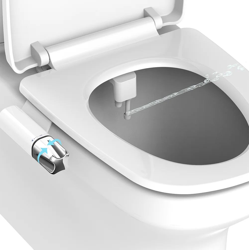 Phito OEM/ODM Ultra Slim Female Private Toilet Washer Bidet ABS Dual Retractable Nozzles Adjustable Water Pressure Floor Mounted