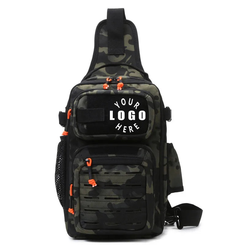 Large Capacity Portable Fishing Bag Zipper Waterproof Durable Polyester Organizer Storage for Tackle Gear Sling Tool Reel Case