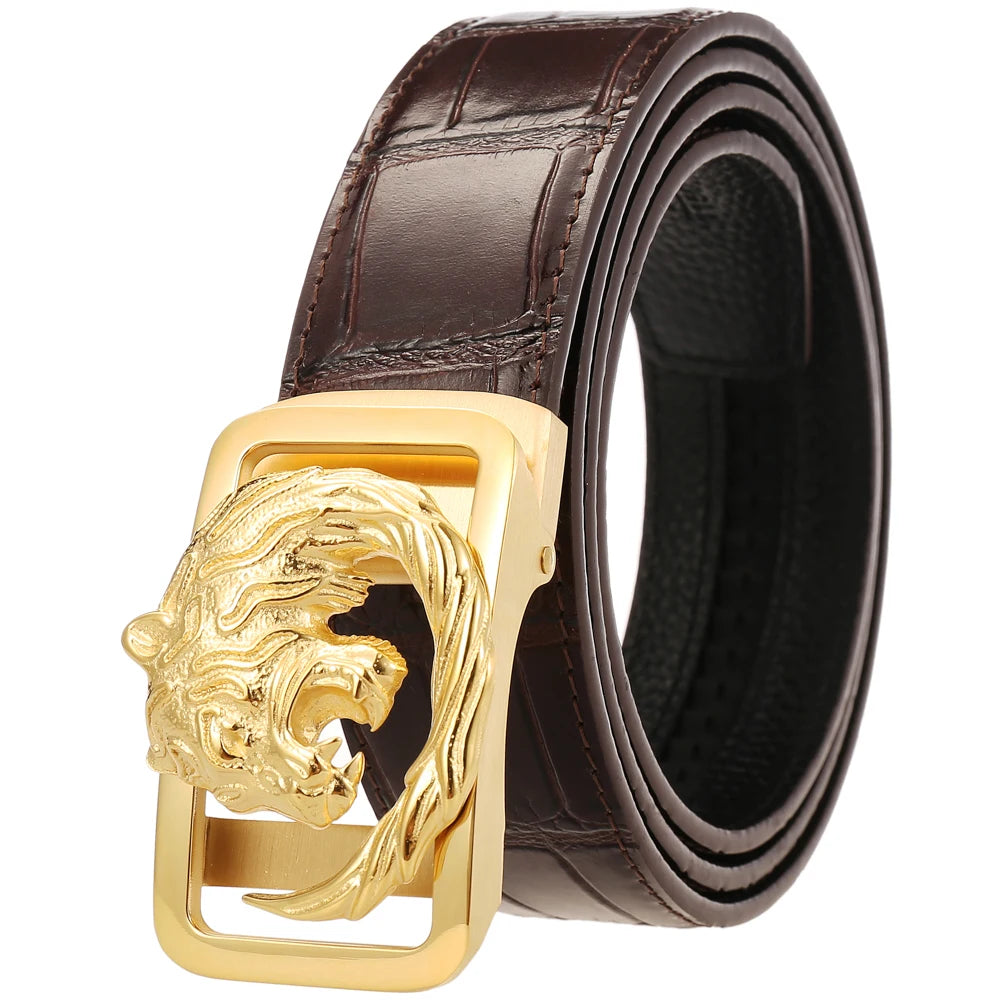 LY36-61416-8 Factory Direct Stainless Steel Personalized Leather Belt