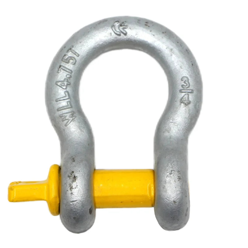 G209 3/4" LC4.75ton Galvanized Carbon Steel Industrial Bow Shackle Forged Shackles for Lifting Hardware