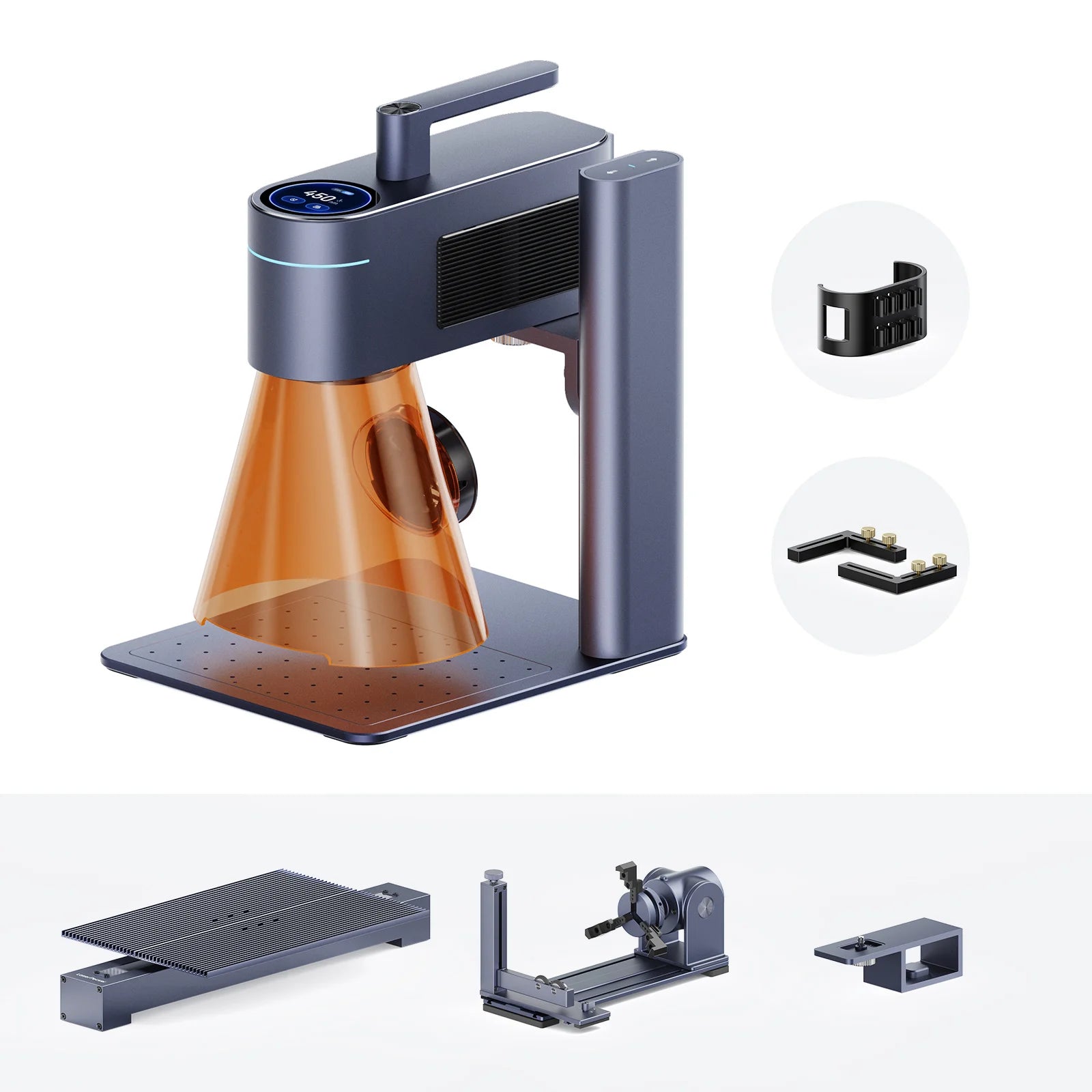 Multifunction Laser Machine Laserpecker LP4 for All Material Smart Led Touch Screen Dual Light Switch Portable Engraving Machine