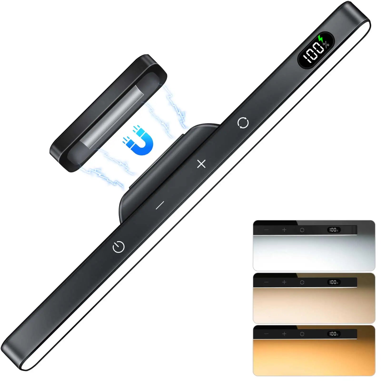 5W LED Rechargeable Touch Light Bar 2500mAh Battery Stick on Magic Mount for Reading Cabinet Makeup Mirror Bedside Wall