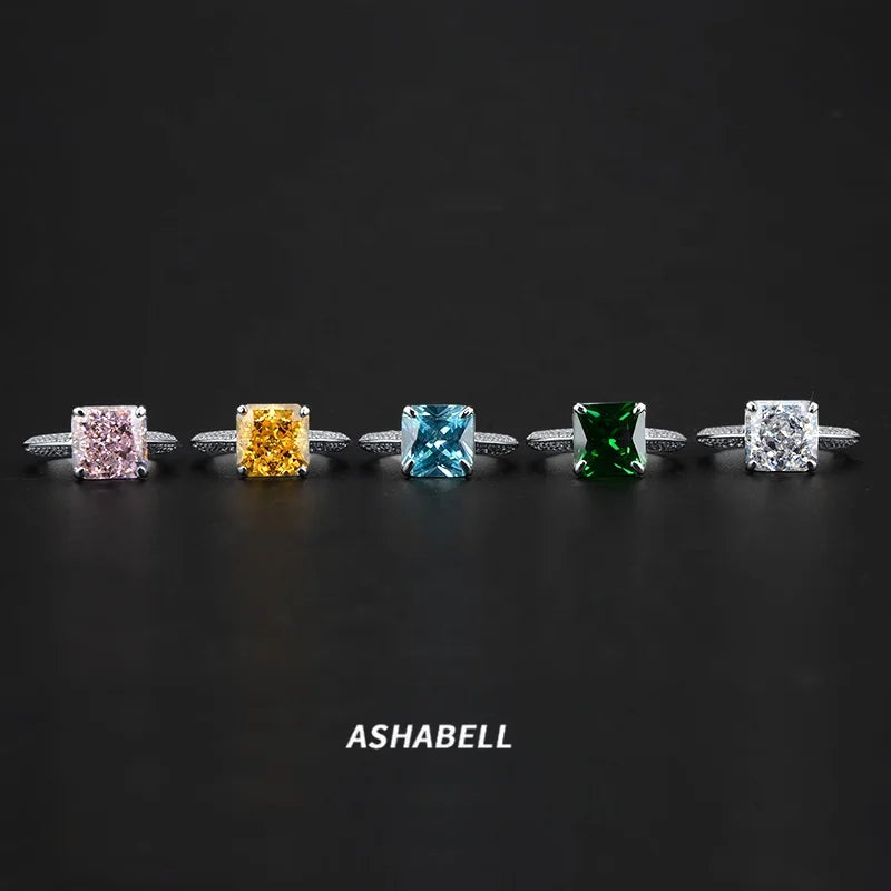 New Wedding Trend Eternity Rings for Women Luxury Inlaid Crystal Simple Elegant Lady Accessory Engagement Jewelry