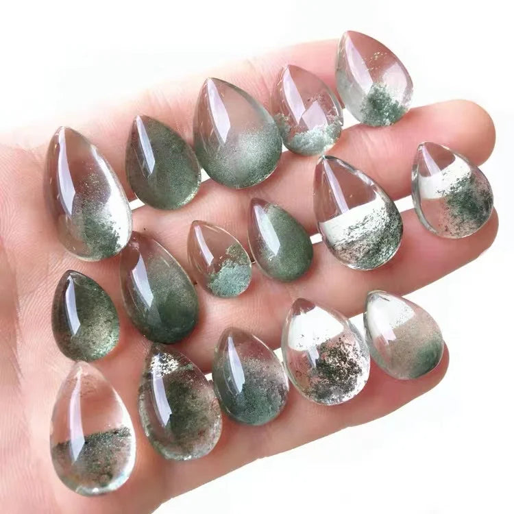 Natural Crystal Pendants Raw Phantom Quartz Crystal Drop Healing Ghost Pendants for Wholesale