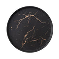 Wholesale 8 Inch Eco-Friendly Black White Ceramic Porcelain Round Charger Plate for Restaurant and Home Use