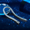 2mm 3mm 4mm 5mm 6mm Women 925 Sterling Silver Clustered Gra Vvs Lab Grown Diamond Mossanite Moissanite Tennis Chain Bracelet