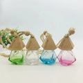 New Design Capsule Shape Wooden Cap Glass Car Perfume Bottles Pendant 7ml  Empty Hanging Car Diffuser Bottle