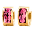 Hot Selling Custom Stainless Steel 18K Gold Hoop Huggie Crystal Earrings for Women Jewelry Gift