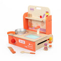 2025 Wholesale Toddler 2 to 4 Years Orange Girls Cooking Educational Wooden Kitchen Toys Pretend to Plays
