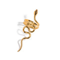 J&D Clean Fit Fashion 18K PVD Gold Stainless Steel Minimalist Jewelry Texture Snake Chunky Ring Hip Hop MegaBDM