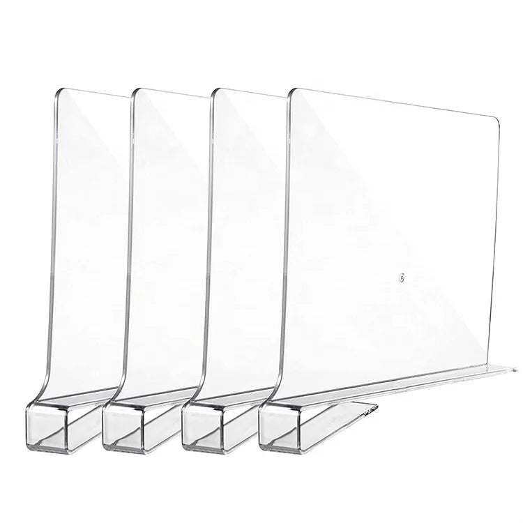 Acrylic Shelf Divider Clear Dividers for Closet Shelves